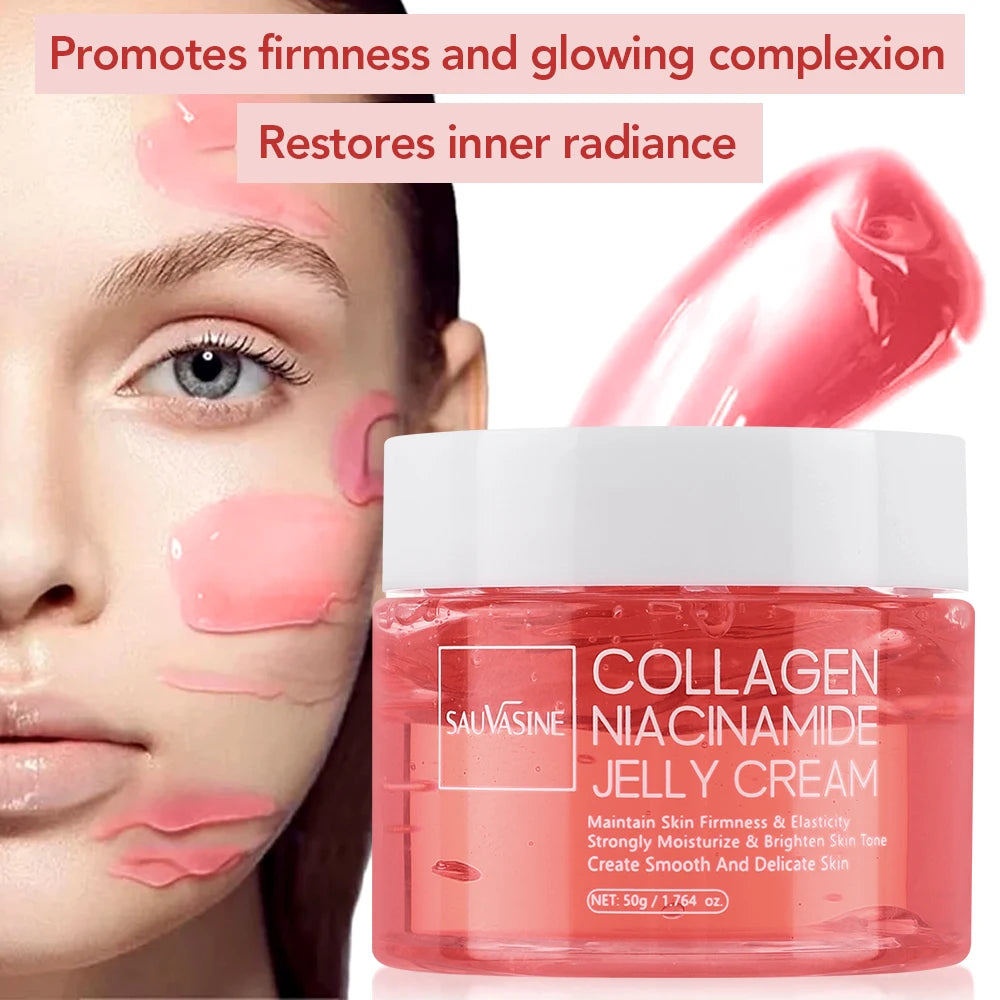 Korean Collagen Niacinamide Jelly Cream – Deep Hydration & Night Care Mask (50g)